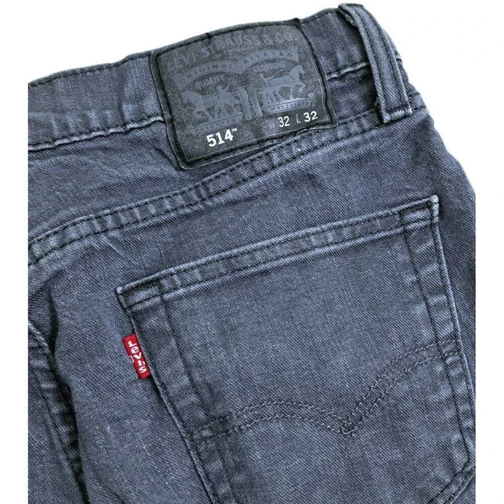 Levi’s 514 Men's 32x32 Straight Fit Jeans Denim Pants Gray